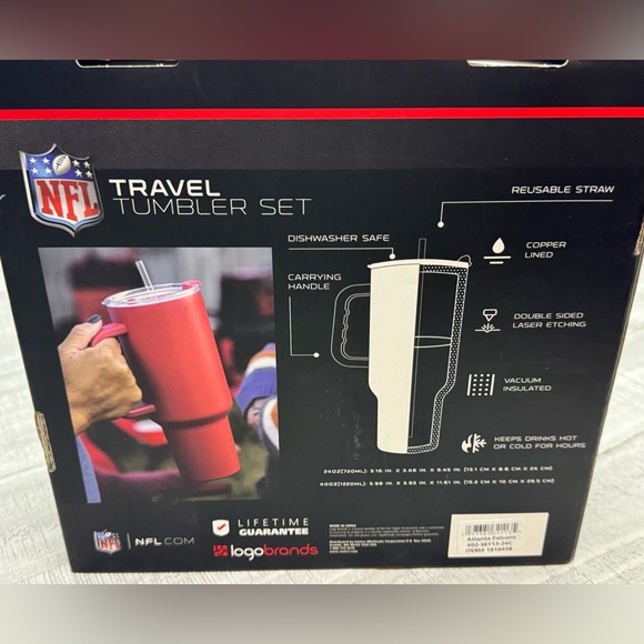 Atlanta Falcons NCAA 24/40oz Travel Tumbler No Lid Included New - Picture 6 of 8